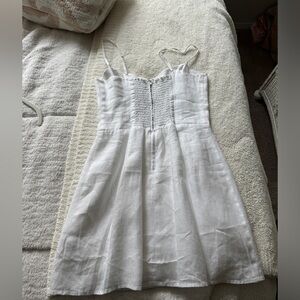 White Linen Reformation Dress